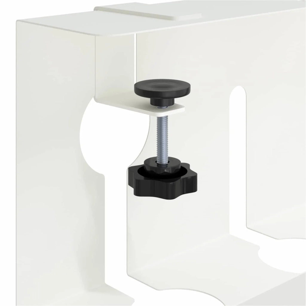 Vassoio per gestione cavi sotto il tavolo 2 pcs Bianco 8007574