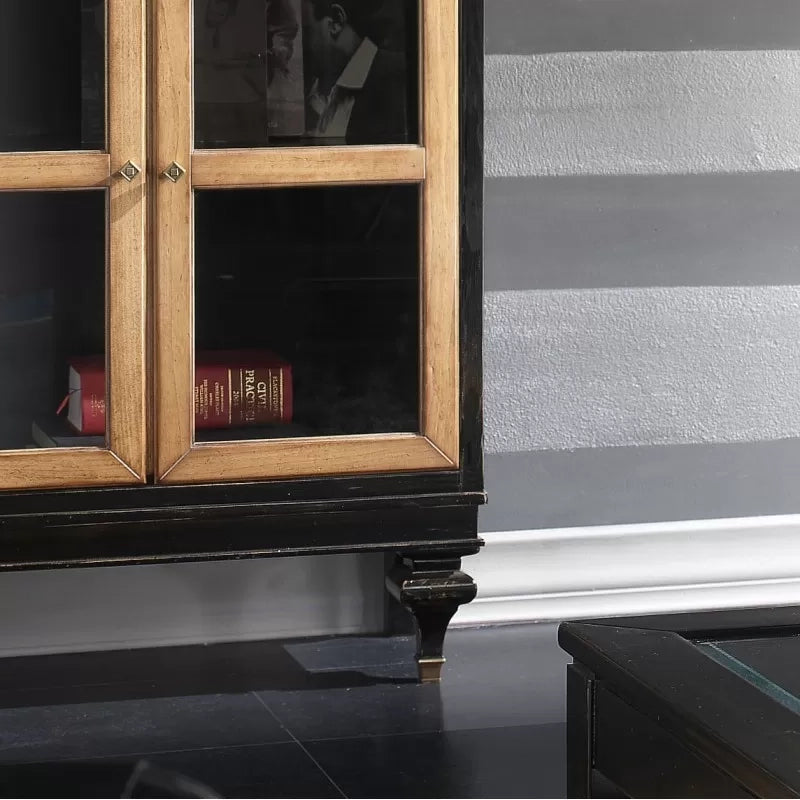 Vetrina classica 2 porte in legno shabby 80x39x104 - Mobili 2G