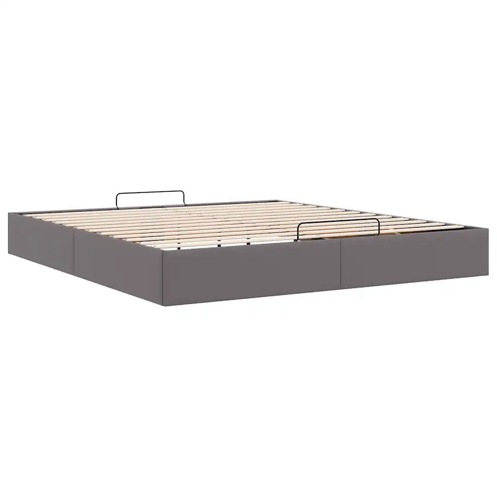 Struttura Letto Pouf senza Materasso 200x200 cm Similpelle 3310822