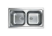 Lavello da incasso in acciaio inox 2 vasche dimensioni 86x50 cm tm862ipc apell