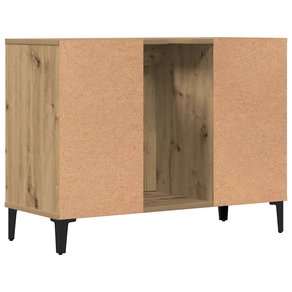 Mobile Lavabo Rovere Artigianale 80x33x60 cm Legno Multistrato 857130