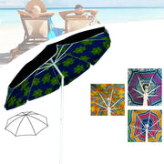 Trade Shop - Ombrellone Da Spiaggia Diametro 200 Cm Antivento Con Snodo + Sacca Con Tracolla -