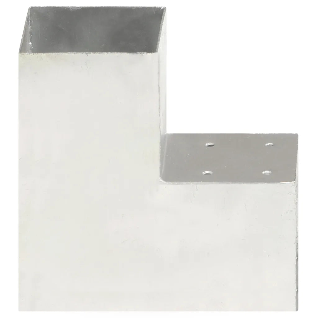 Connettore per Pali a Forma di L in Metallo Zincato 101x101 mm cod mxl 64068