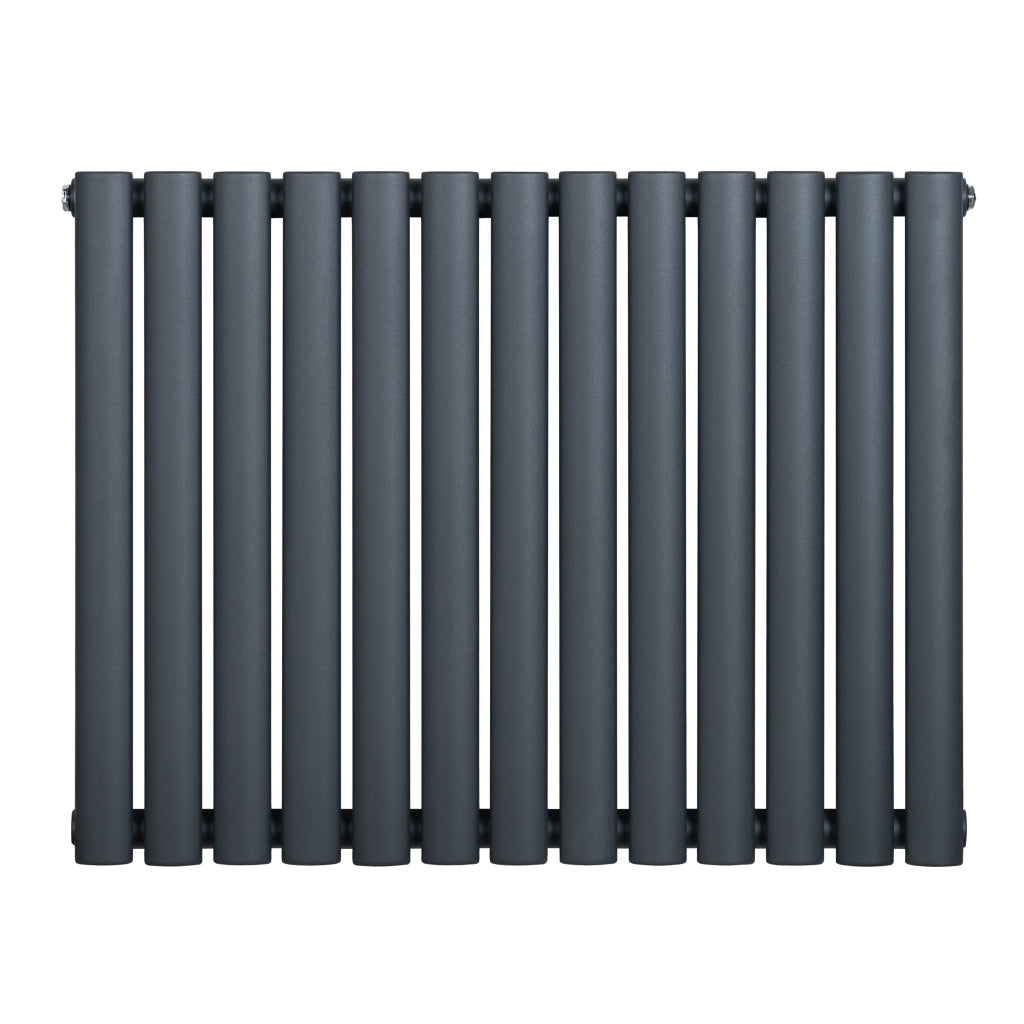 Radiatore Orizzontale Design Ovale Colonna Singola Antracite 600x780 mm