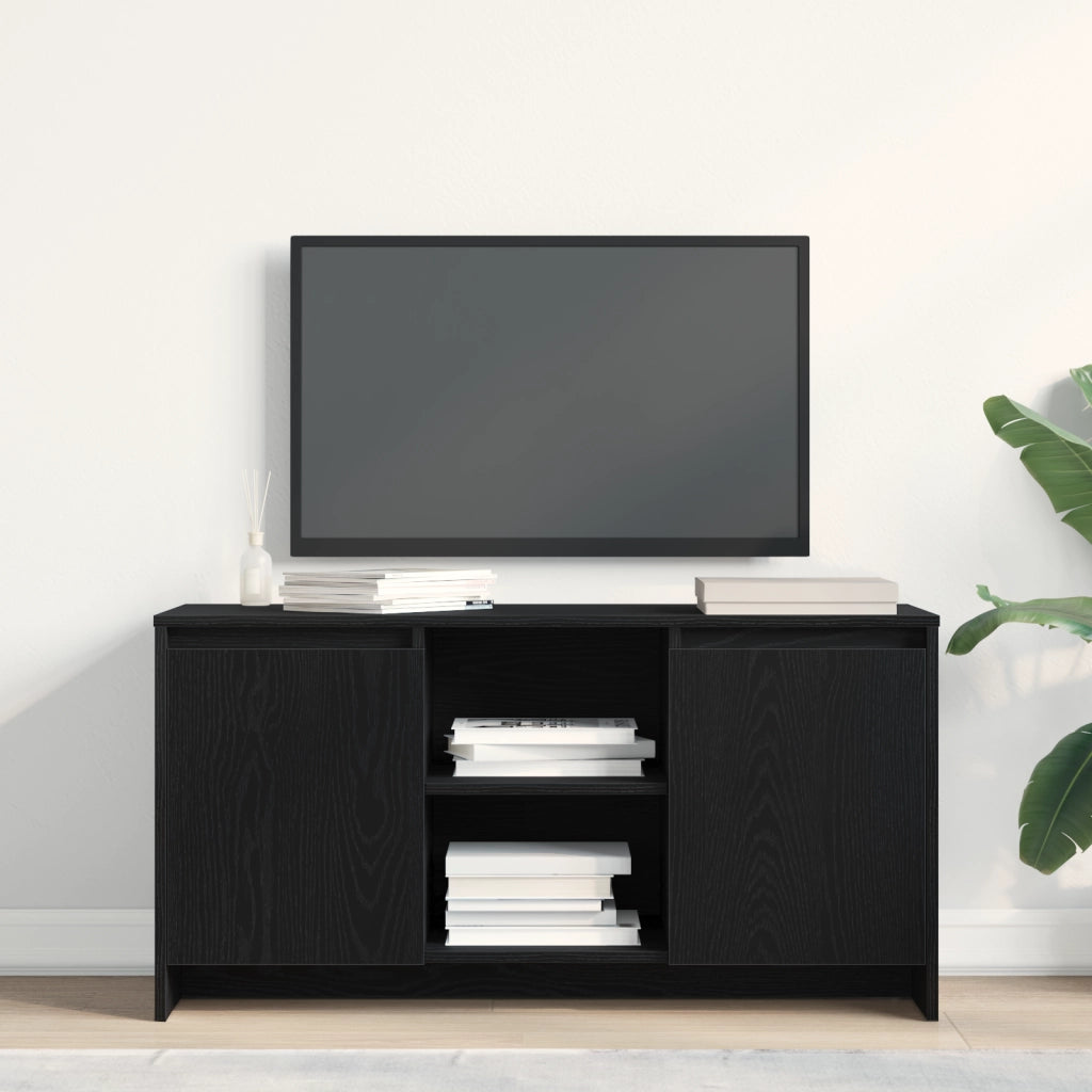 mobile TV  Nero Rovere 102x37,5x52,5 cm in legno ingegnerizzato