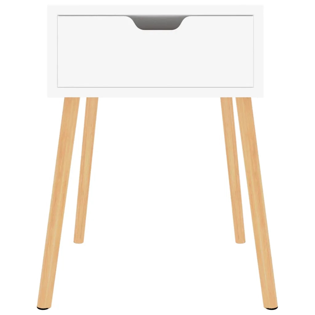 Comodini 2pz Bianco Lucido 40x40x56 cm in Legno Multistrato 326808