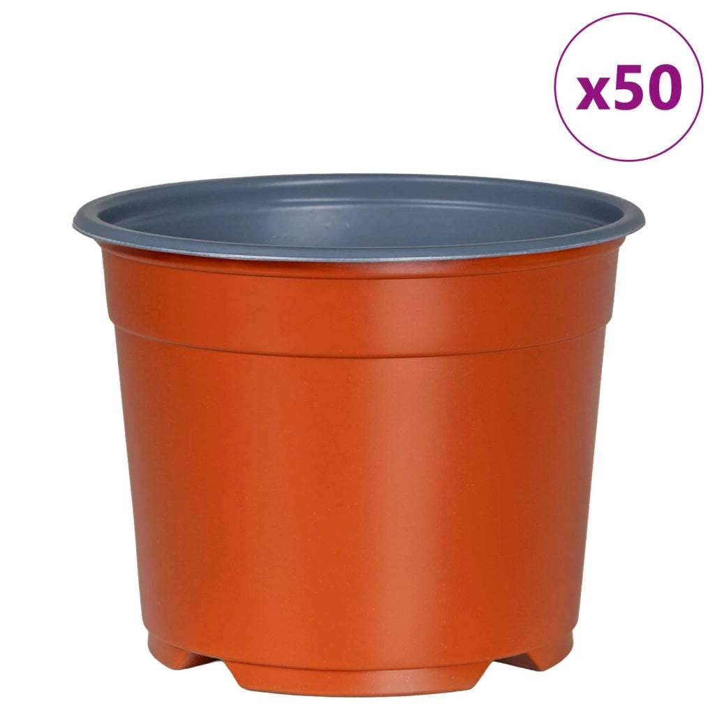 Set di 50 vasi cilindrici leggeri e pratici 15 x 12,5 cm in plastica ceramica 02_0059656