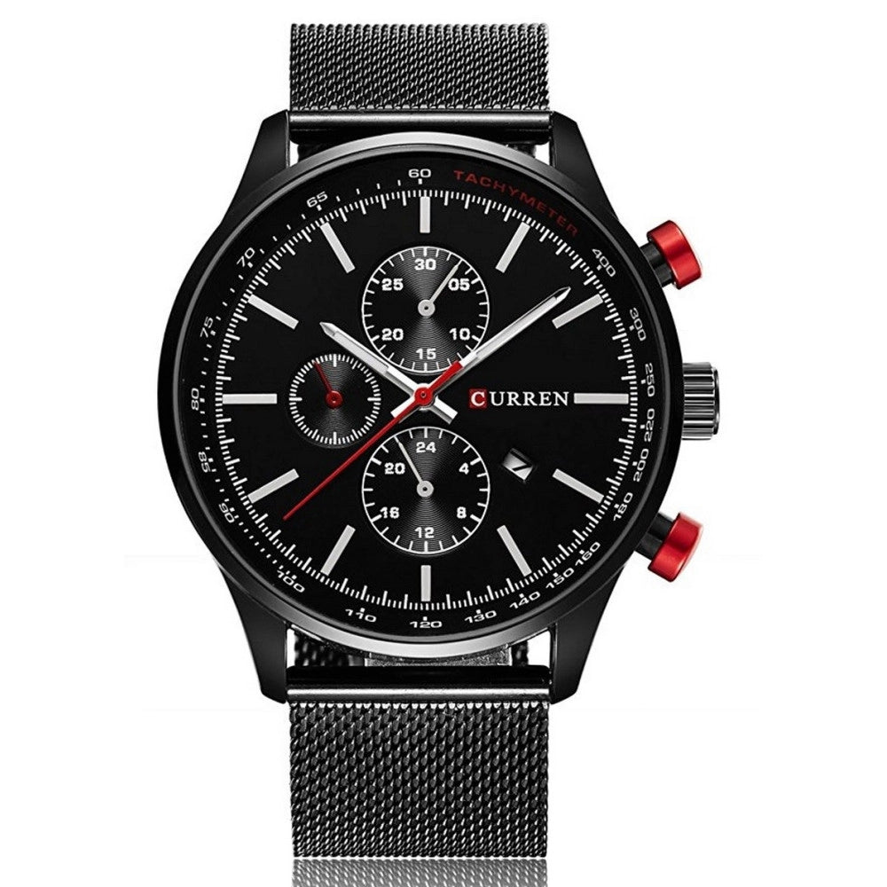 Trade Shop - Curren Uomo Analogico Orologio Al Quarzo Con Cinturino In Lega Water Resistant -