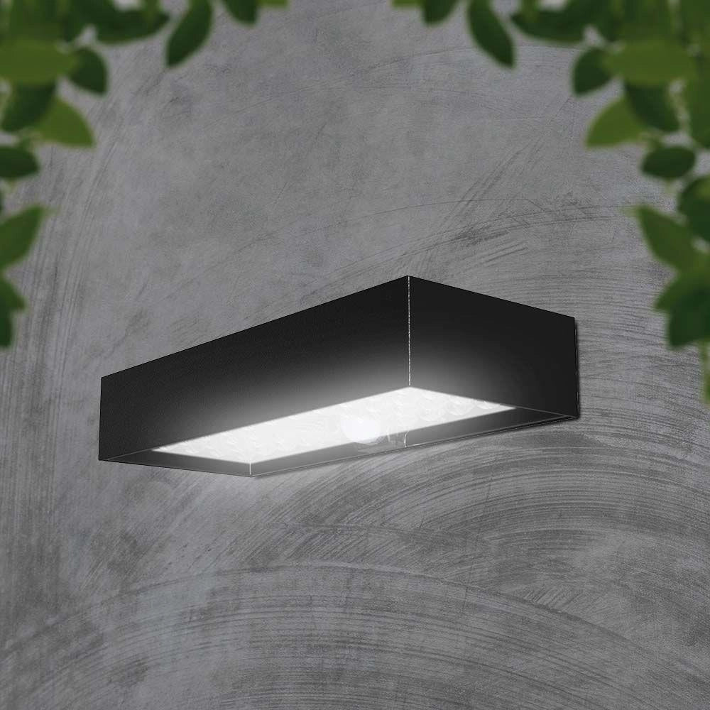 Applique solare LED 6W sensore 900lm IP65 nero V-TAC
