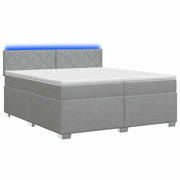 Letto con Box Spring, Materasso e LED Grigio Chiaro Tessuto 3452029