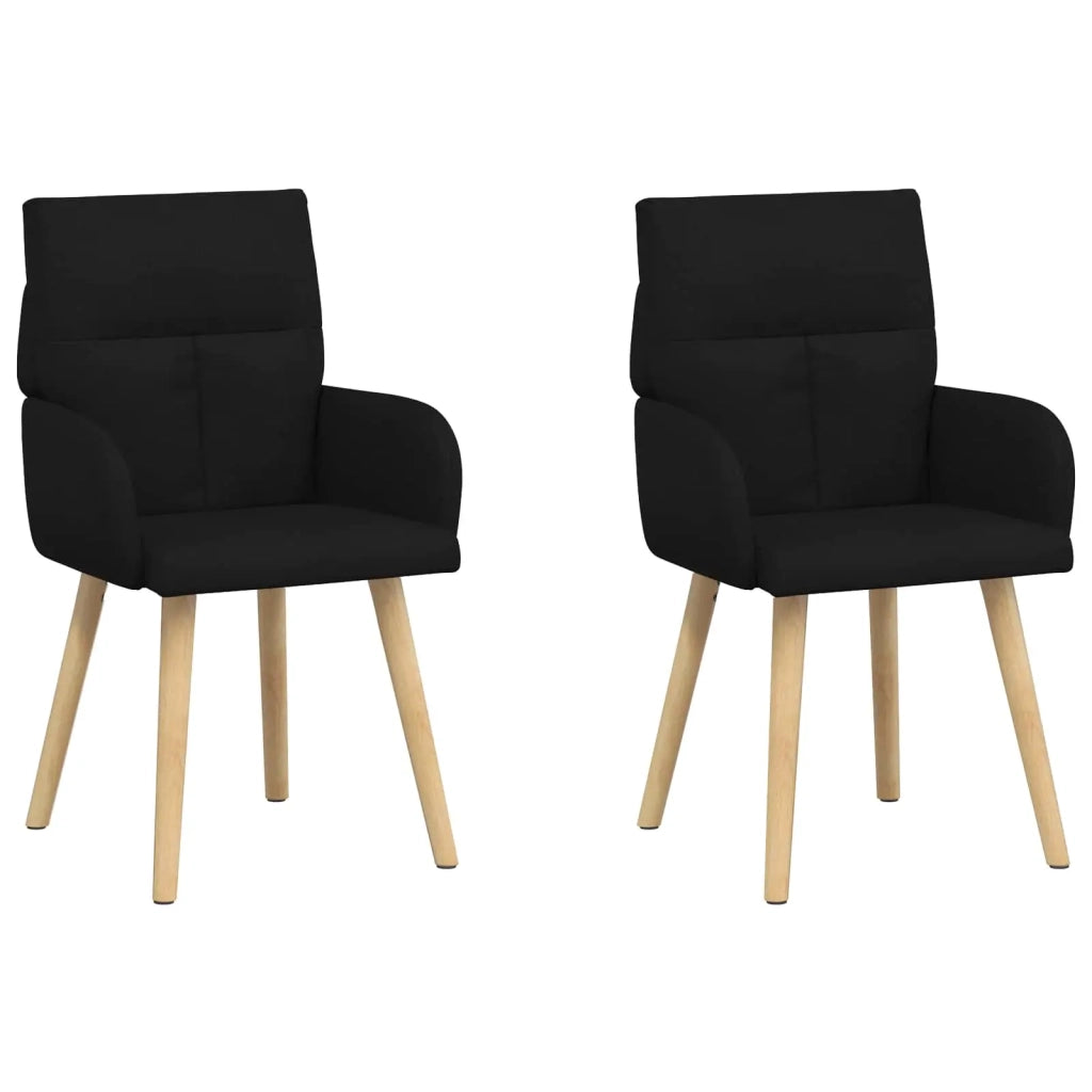 Sedie da pranzo 2 pcs Tessuto Nero 60 x 56 x 96 cm 42034360