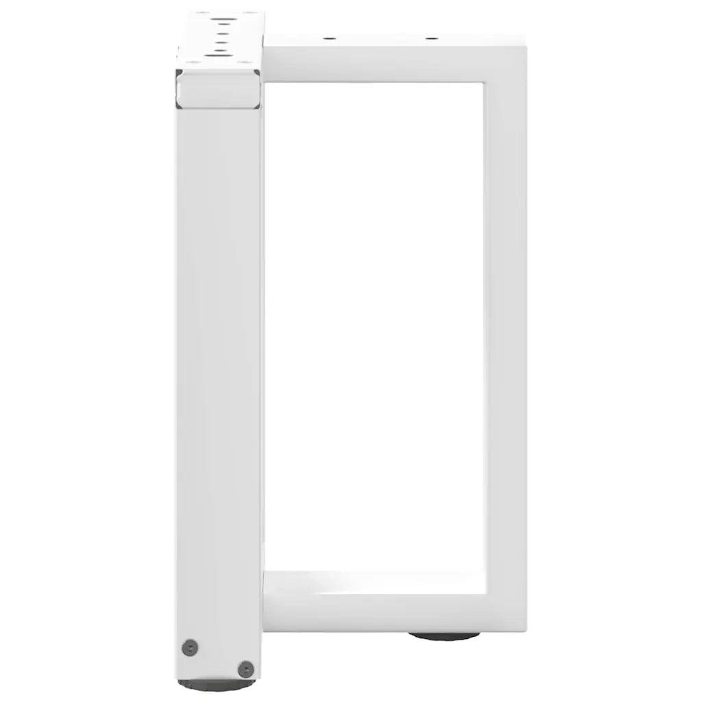 Gambe per Tavolino da Caff¨¨ a Forma di T 2 pz-Set di 2 Gamba per Tavolo Bianche 38x25x(42-43) cm Acciaio
