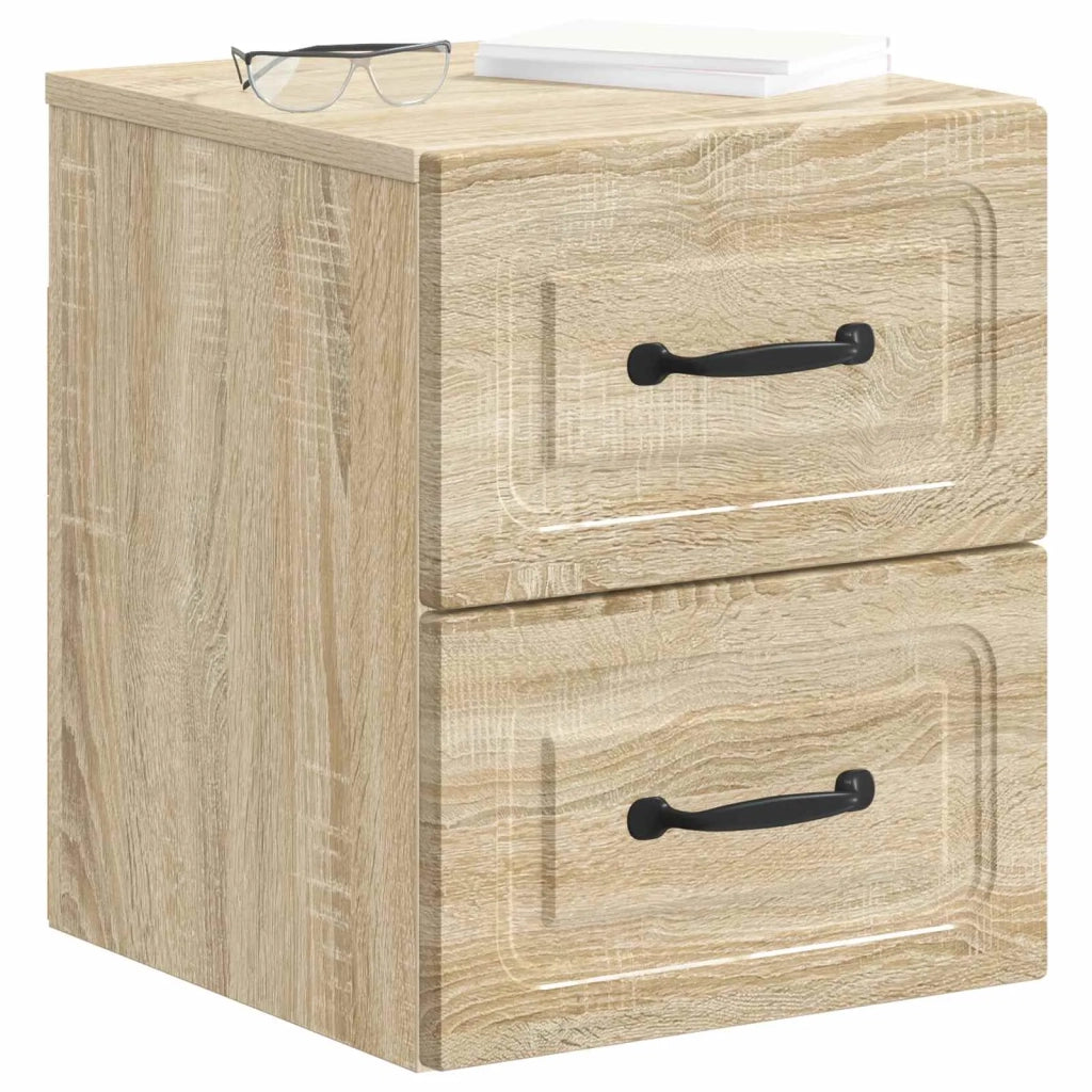 Mobiletto da notte a muro Rovere Sonoma 34,5 x 33 x 40 cm 899319