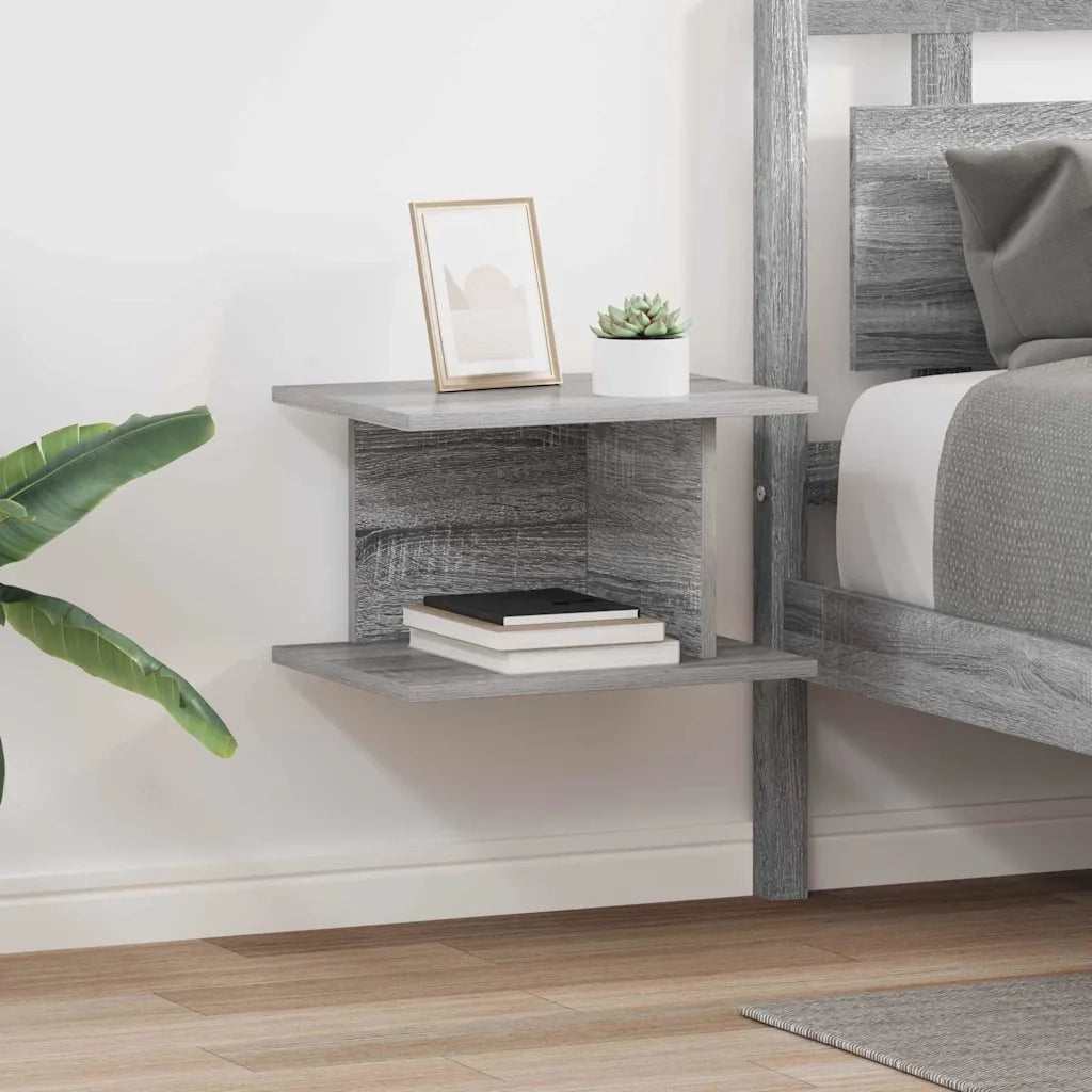 Comodino 2 pcs Grigio Sonoma 40 x 30 x 25 cm Legno multistrato 891179