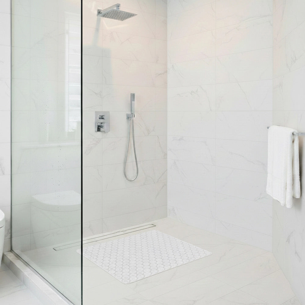 Tappeto bagno antiscivolo bianco 54x54 cm Maia