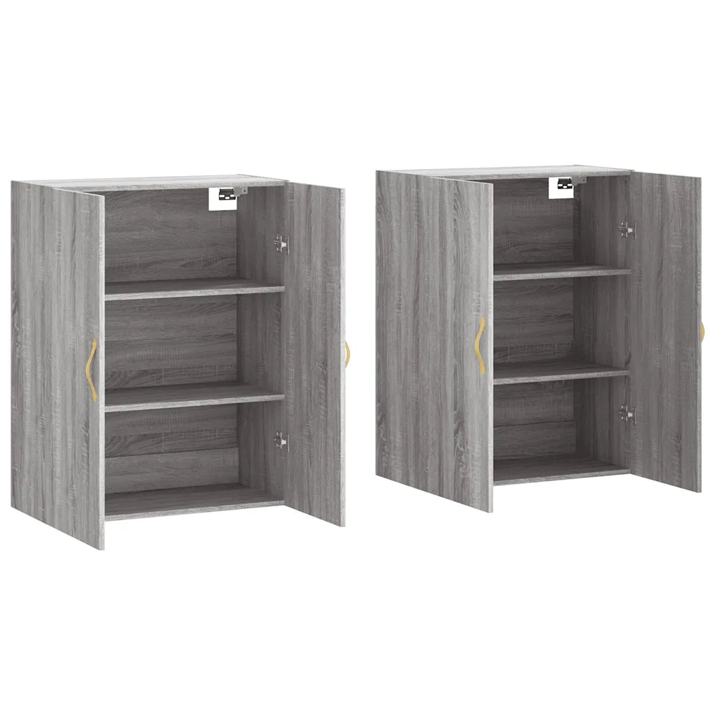 Mobili a Parete 2 pz Grigio Sonoma 69,5x34x90 cm 3195609
