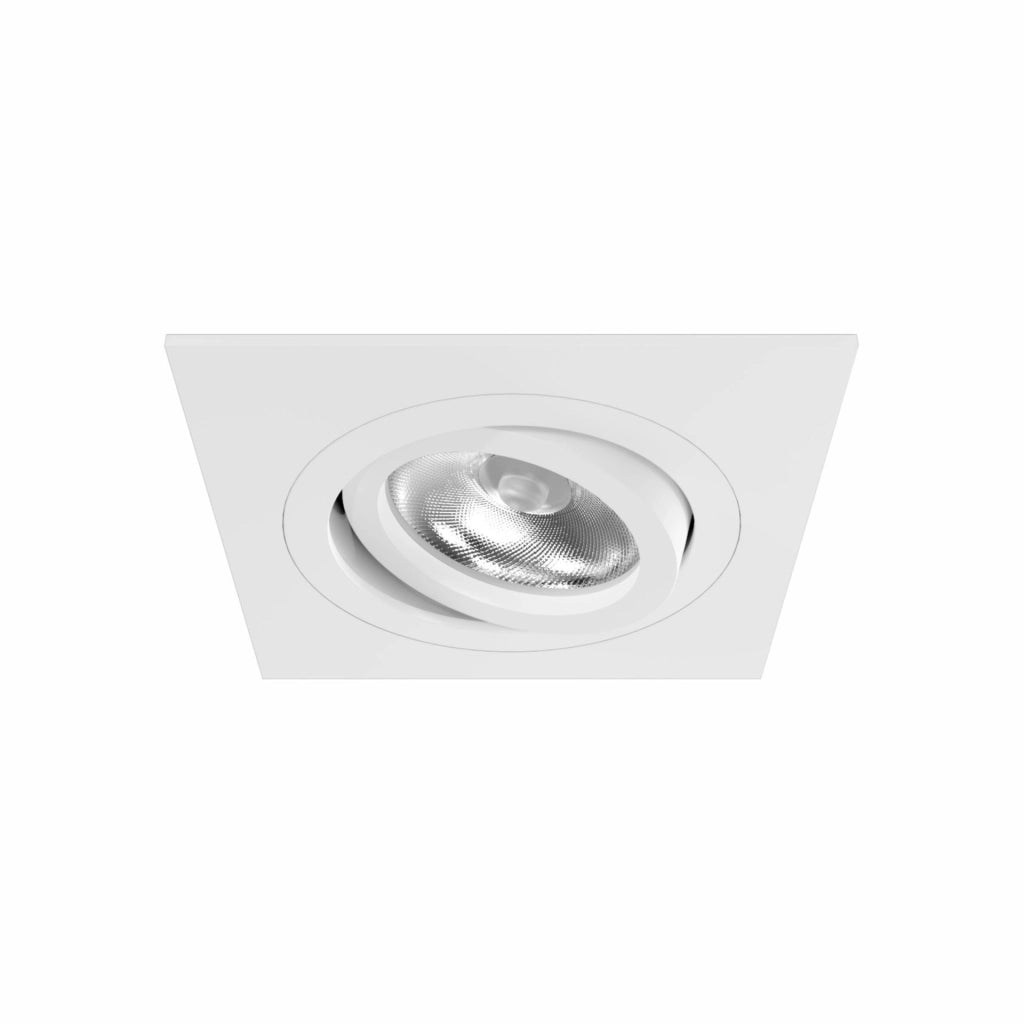 Zio Faretto LED da Incasso Orientabile 50mm GU10 Bianco Opaco IP20, Design Direzionabile per Illuminazione d'Interni di Alta Qualità