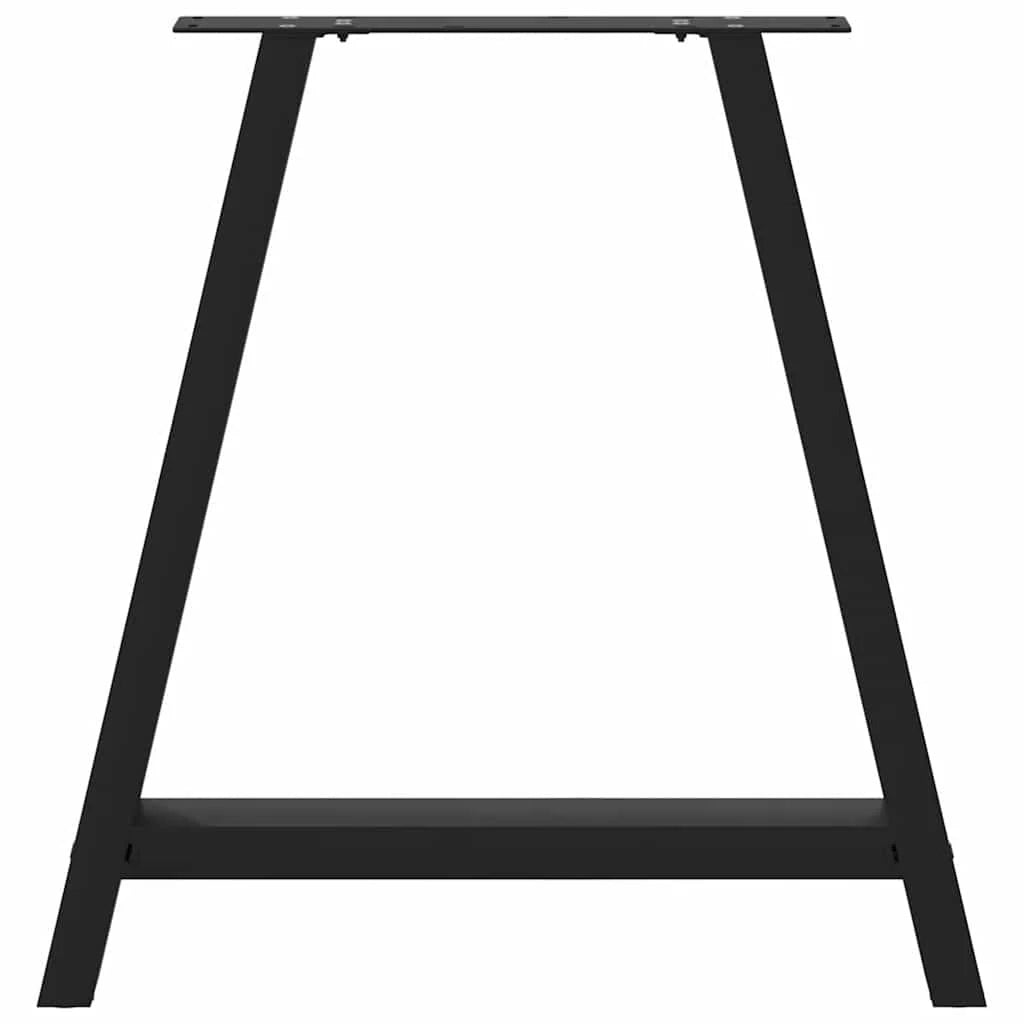Set di 2 gambe per tavolo da pranzo a forma di A 80 x 73 cm supporto robusto design moderno acciaio nero 02_0057132