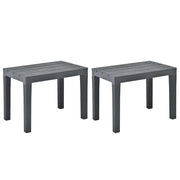 Panchine da Giardino 2 pz Antracite in Plastica 48781