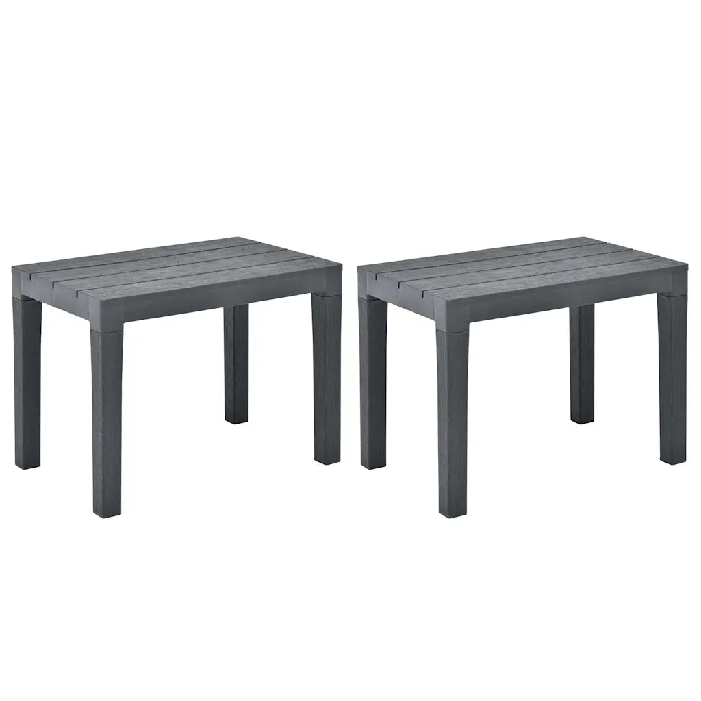 Panchine da Giardino 2 pz Antracite in Plastica 48781