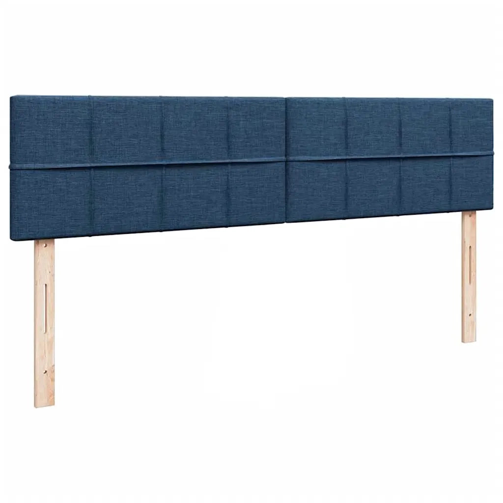 Struttura Letto Pouf con Materassi Blu 180x200cm in Tessuto 3312849