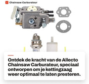 Sostituzione Carburatore - Set di Sincronizzazione Carburatore - Attrezzatura di Regolazione Carburatore - Adatto per 50/51/55 - Carburatore Leggero in Alluminio Fuso - Incluso Accessori - Kit di Accoppiamento Catenaccio