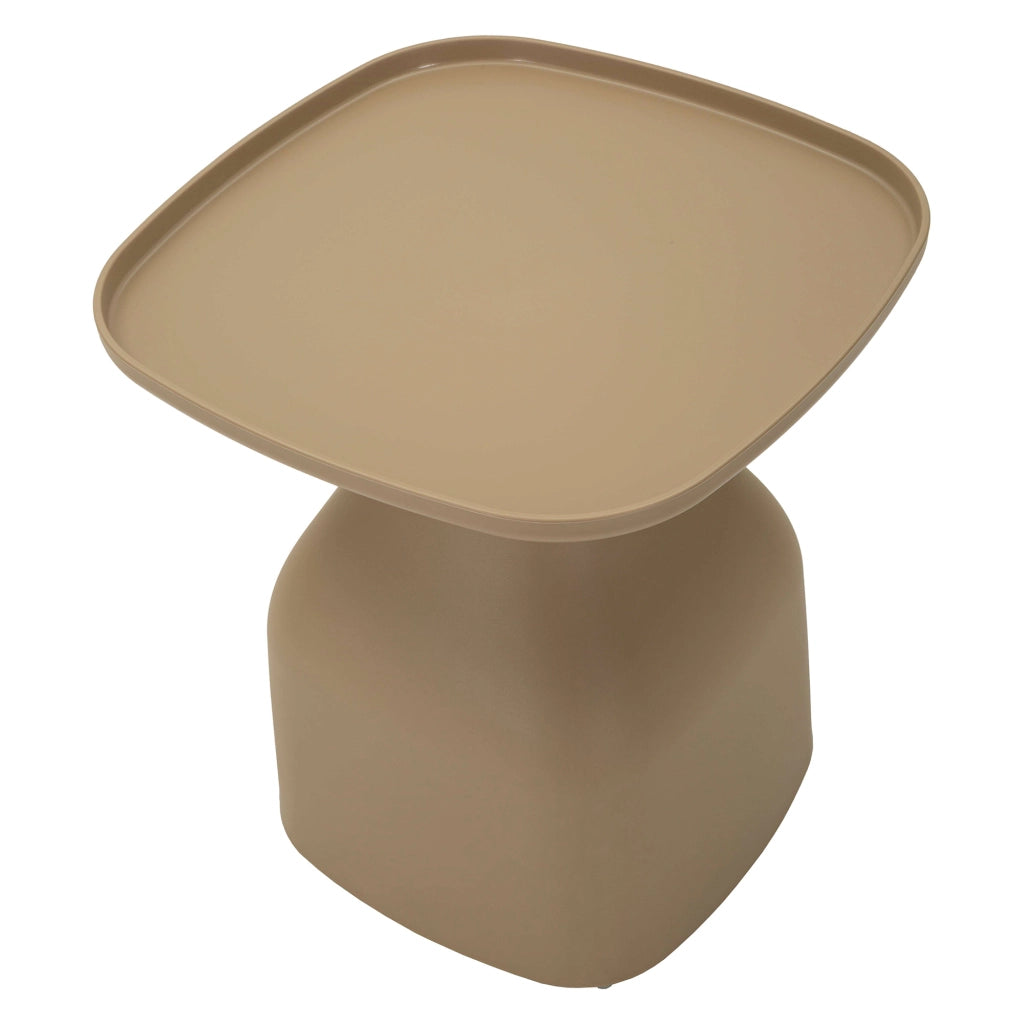 Inhamb, Tavolino da Salotto Adatto per Indoor/outdoor, 48x48x50h cm Grigio Tortora