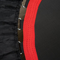 Mini Trampolino Fitness Ø102 cm Regolabile in Altezza Pieghevole con Manubrio Nero