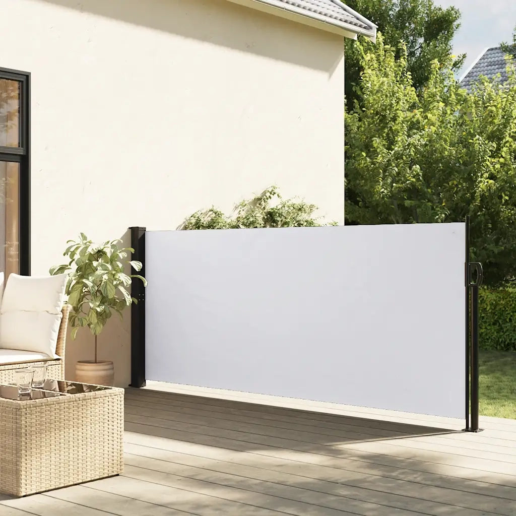 Tenda da Sole Laterale Retrattile Bianco 140x600 cm 4004511