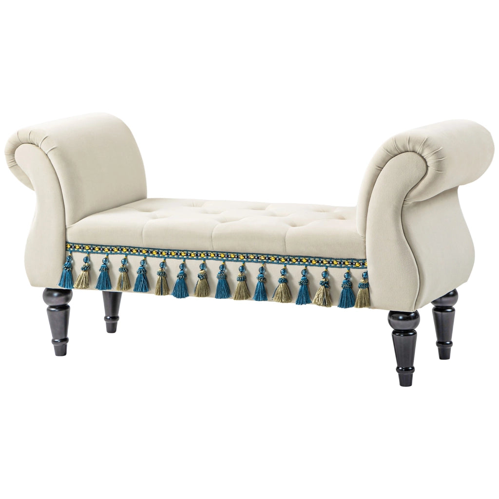 Divanetto ¨C Zephmum ¨C Tessuto Beige 117x40x58 cm