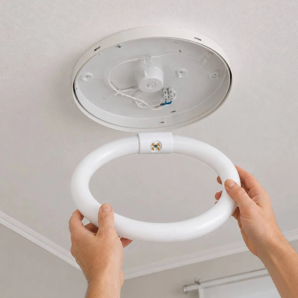 Tubo fluorescente circolare t9 trifosforo per illuminazione 6500k *** watt 32 watt, confezione 1