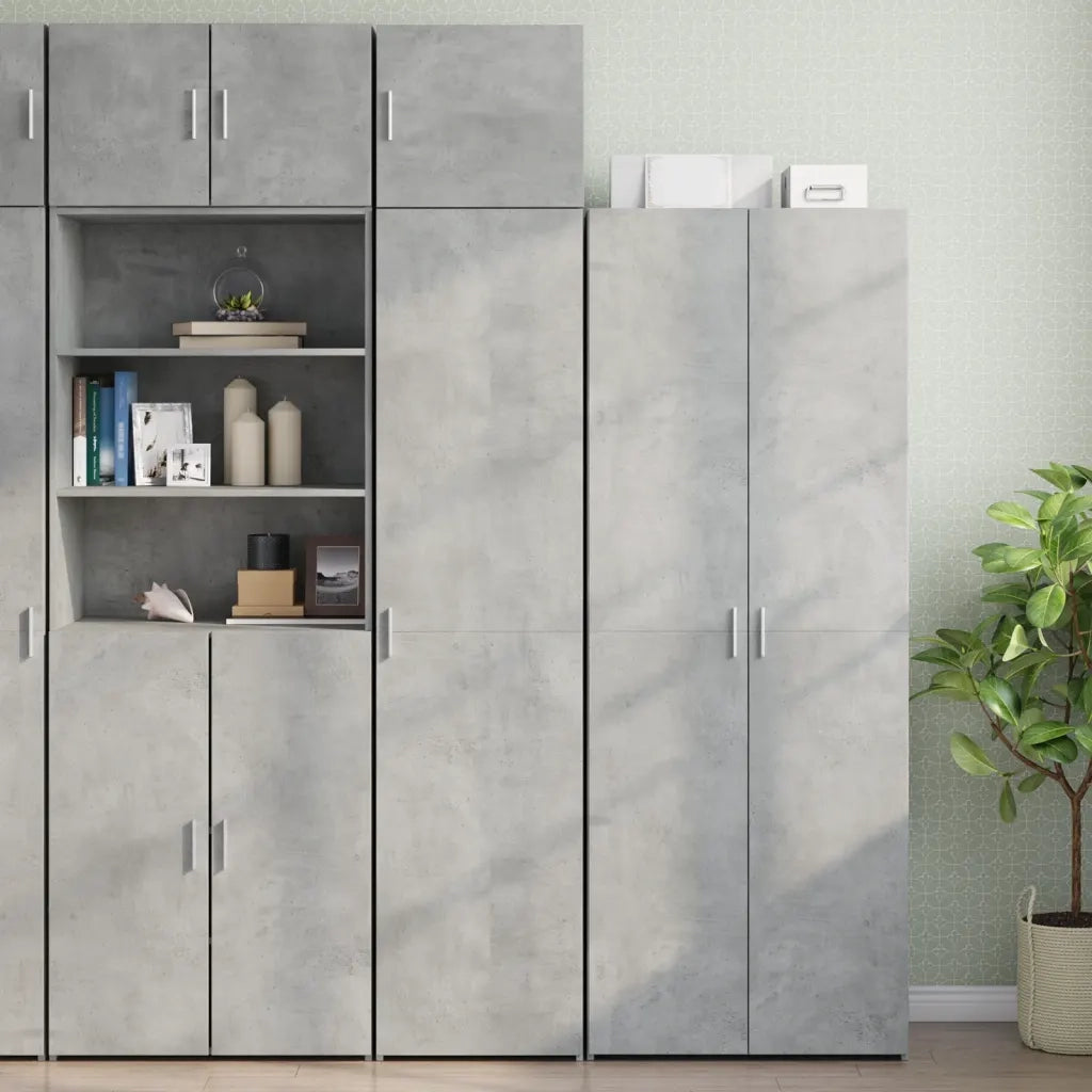 vidaXL Mobile a Parete Grigio Cemento 45x42,5x40 cm Legno Multistrato