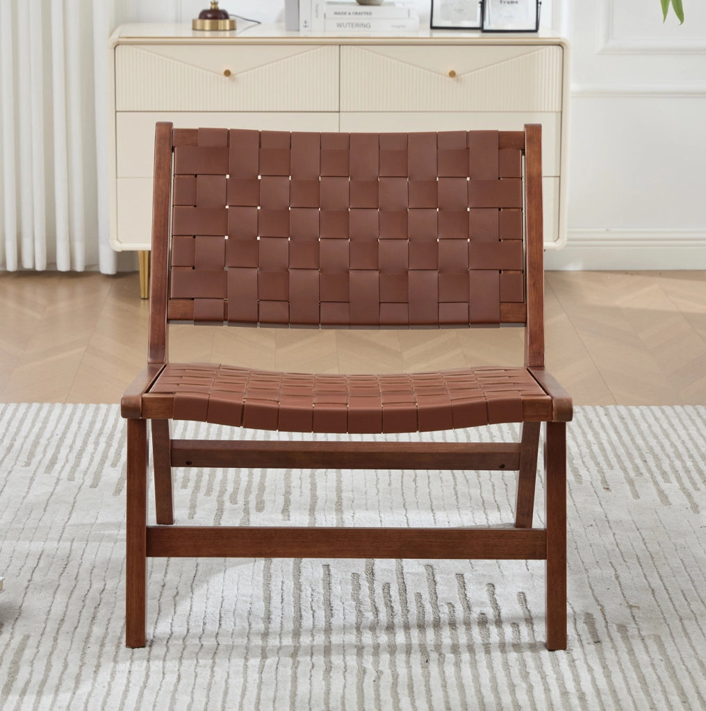 Poltrona 71x66x72 cm senza braccioli in PU marrone
