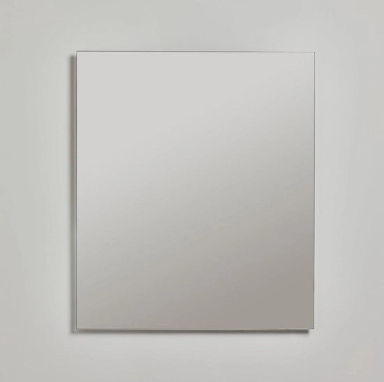 Specchio quadrato 70 x 60 cm con pellicola protettiva per decorazione bagno e appendiporta - opzione decorativa semplice