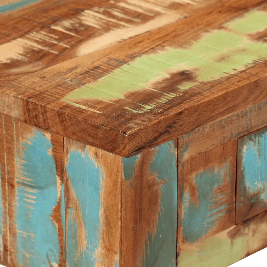 Tavolo Consolle 110x30x76 cm in Legno Massello Riciclato