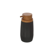 DISPENSER SAPONE LONDON NERO / LEGNO