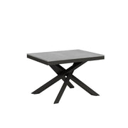 Tavolo allungabile 90x120/224 cm Volantis Evolution telaio Antracite - Cemento