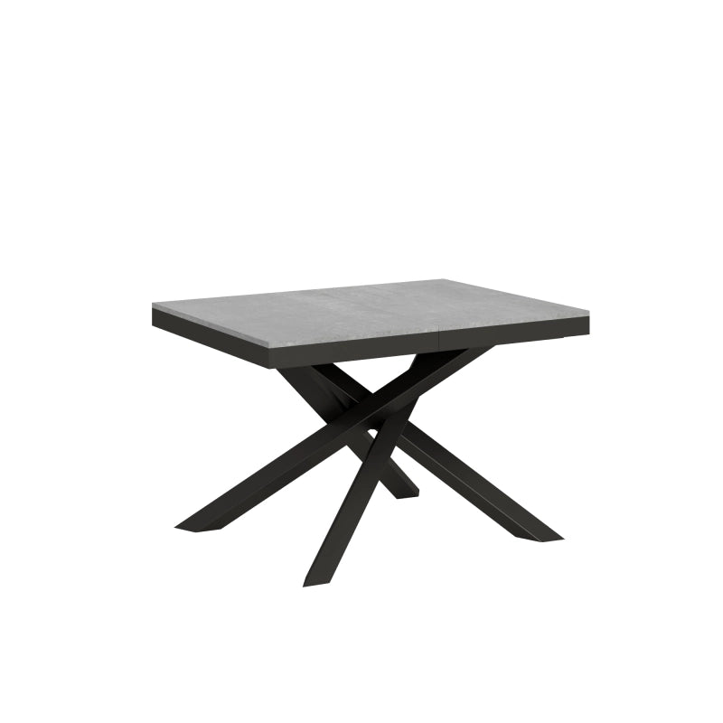 Tavolo allungabile 90x120/224 cm Volantis Evolution telaio Antracite - Cemento