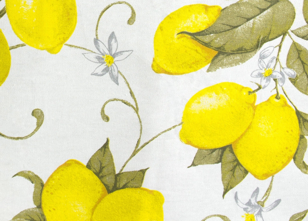 Tovaglia Cucina Copritavolo 100% Cotone Made In Italy Cedro Limoni Estate - 140x240 - Limoni