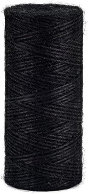 Tessuto di Juta 2 mm - circa 160 m - Nero - Corda per Pacchi per Attività di Ricamo - Decorazione Giardino
