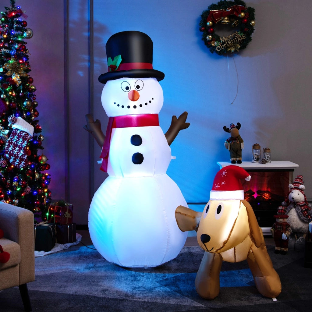 Decorazione natalizia gonfiabile con Luci LED Integrate, Decorazione per interni ed esterni per feste-Natale