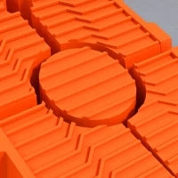 DURHAND Set 2 Rampe per Auto in Plastica con Carico Massimo 5 Tonnellate, 91x30x21 cm, Arancione