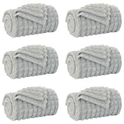 Coperte da Pile 6 pz Grigio 240 x 220 cm Panno