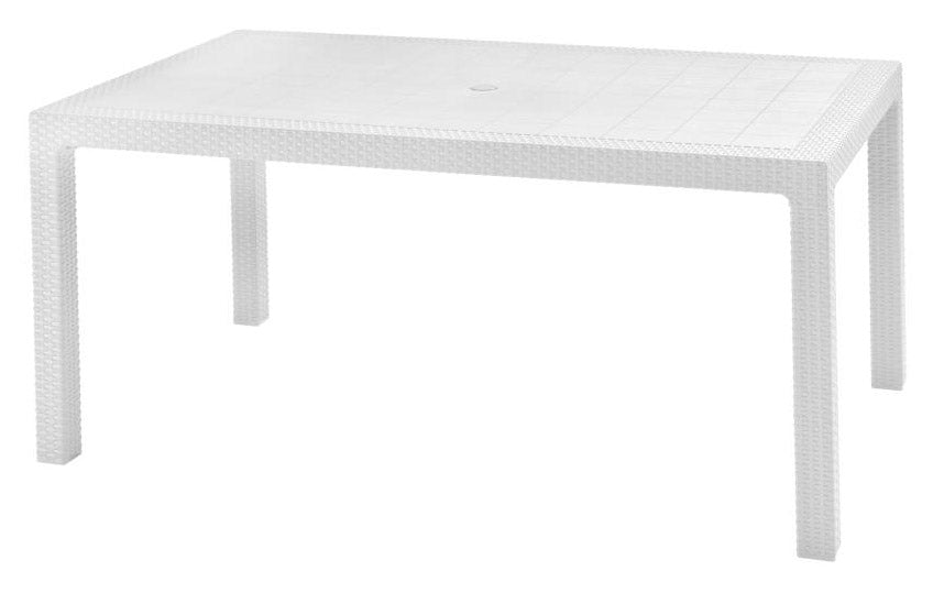 Tavolo da Giardino 160,5x94,5x74,5 cm in Resina Keter Melody Bianco
