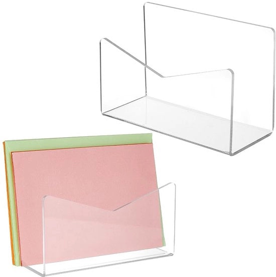Organizzatore di Scrivania 2-in-1 - Ospite Documenti A4 - Fermo Documenti Acrilico - Fermo Posta - Accessori di Ufficio - Alta Qualità