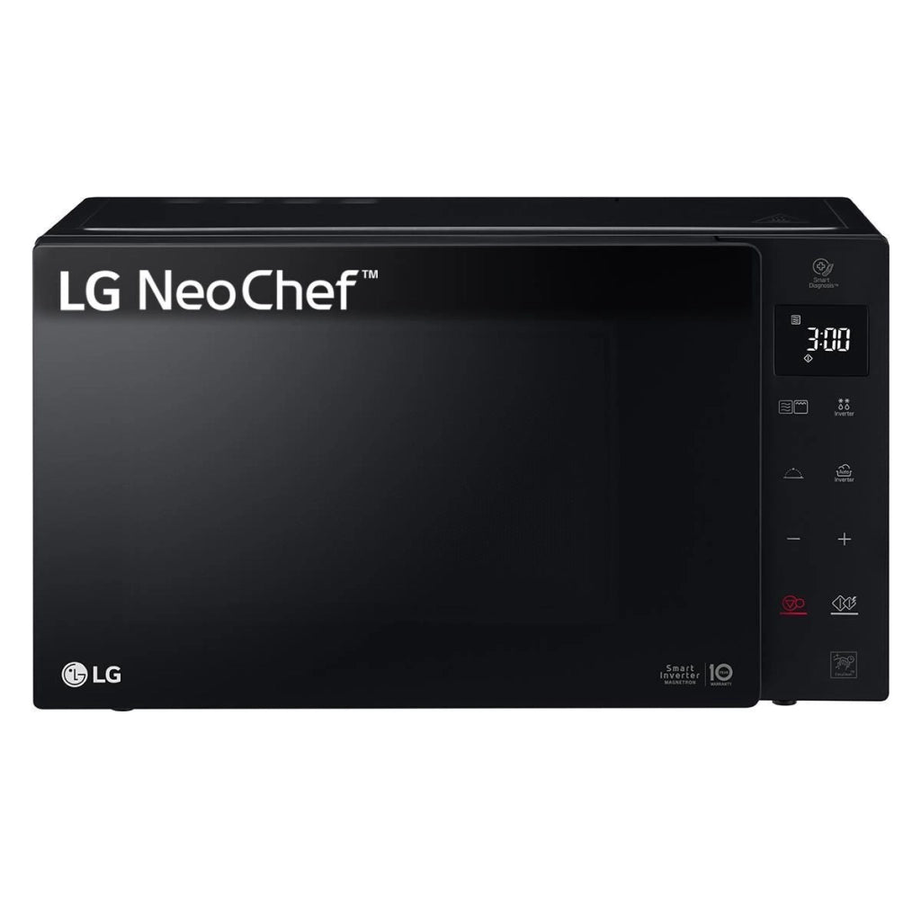 LG MH6535GDS Neochef Forno a Microonde con Grill Tecnologia Smart Inverter Capacita' 25 Litri Potenza 1000 W Funzione Crisp Cottura a Vapore Display LED Nero