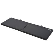 Tappetino Ginnastica Pieghevole 180x60x5 cm Antiscivolo Materassino Fitness Nero