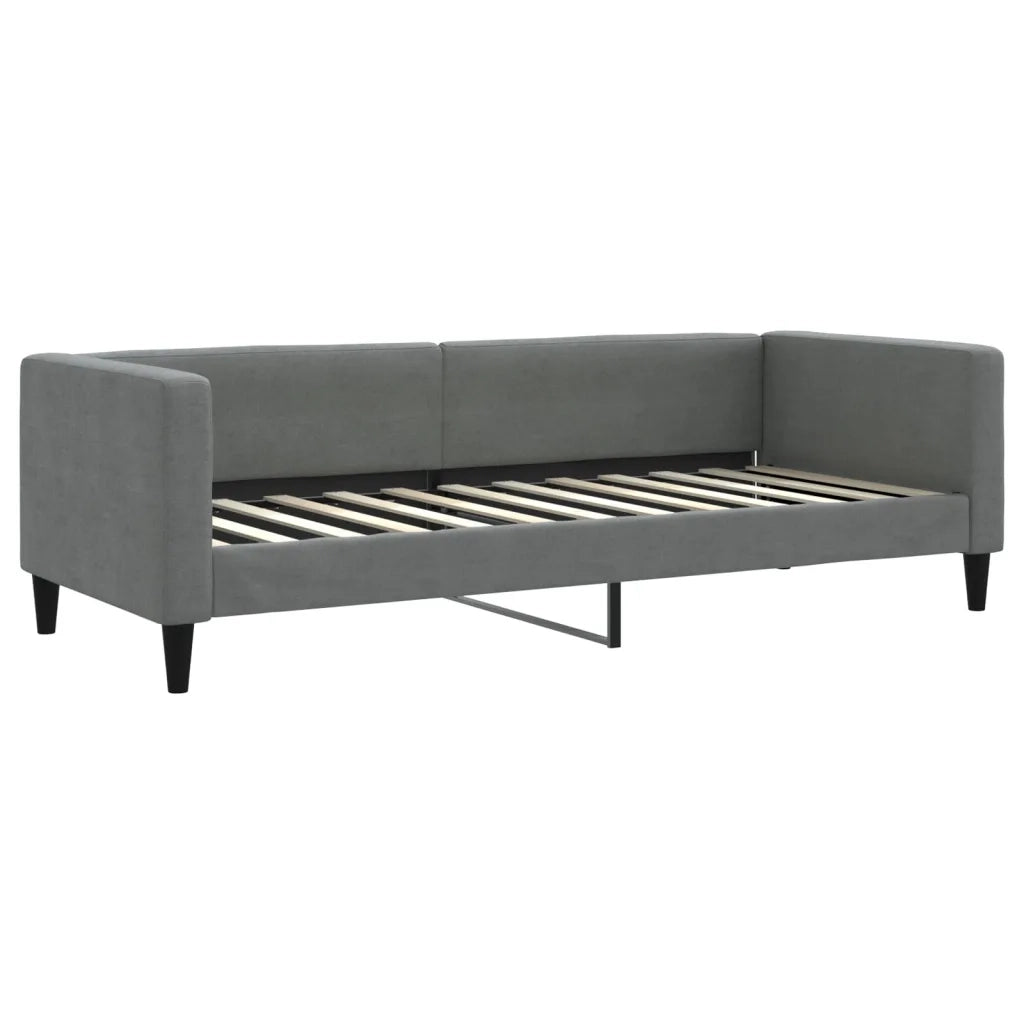 Divano letto | Sof¨¤ letto | Letto singolo Estraibile Grigio Scuro 80x200 Tessuto