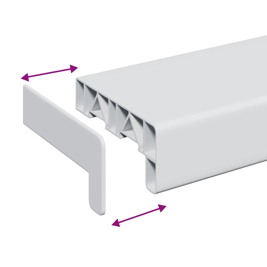 Soglia della Finestra Bianco 140 x 10 x 4,5 cm PVC CFW4022474