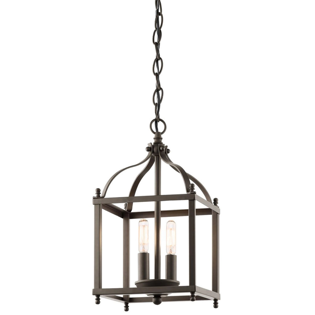 Lampadario Larkin stile candela bronzo antico 2xE14 Kichler